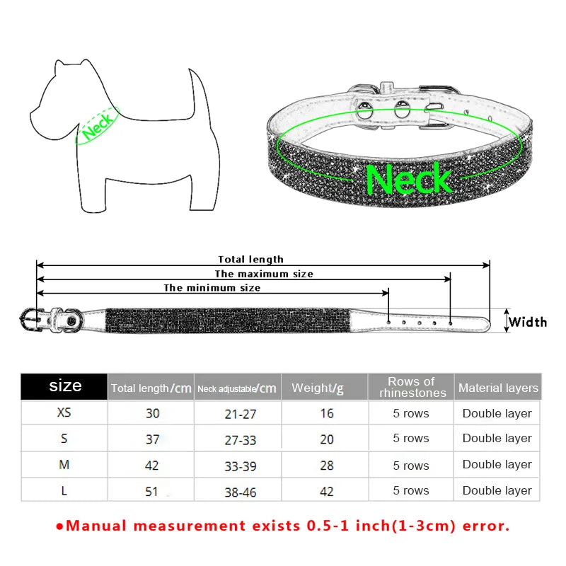 Crystal Glitter Rhinestone Pet Collars