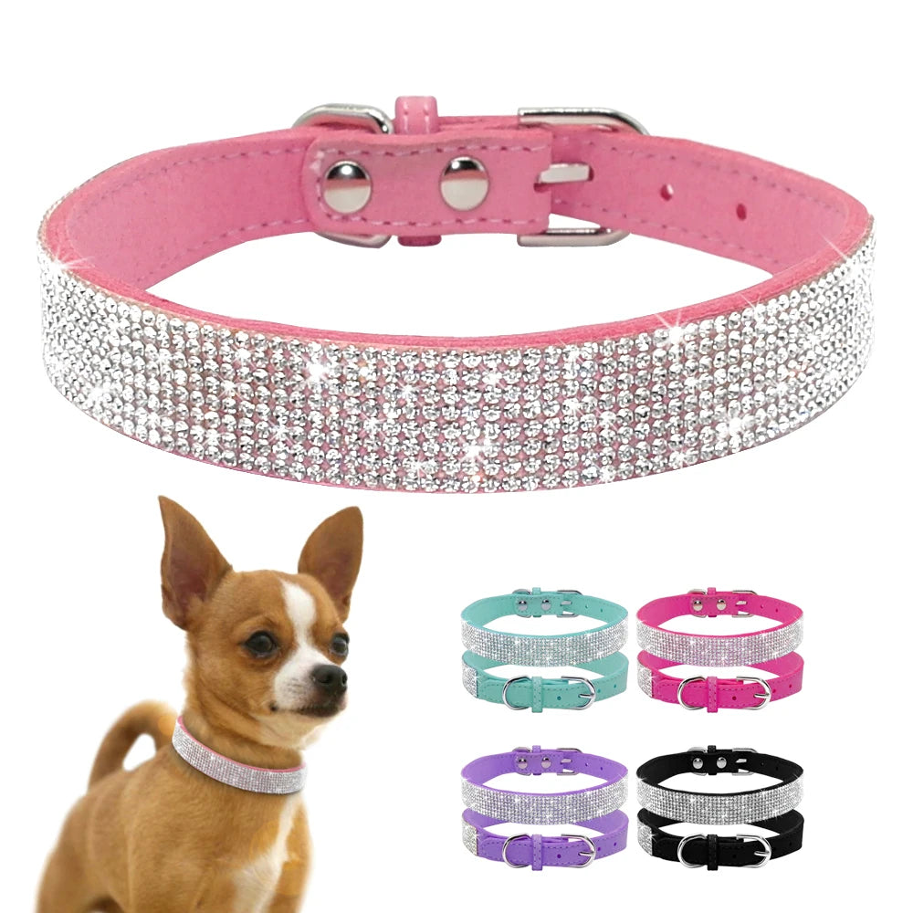 Crystal Glitter Rhinestone Pet Collars