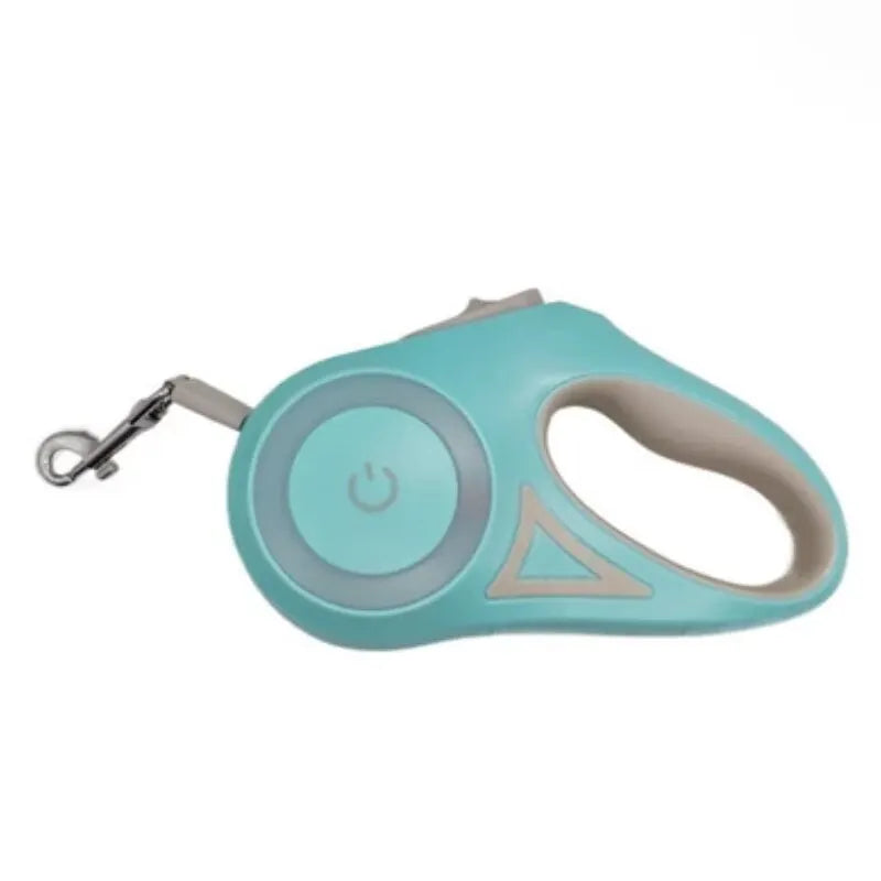 LED Flashlight Pet Leash Retractable