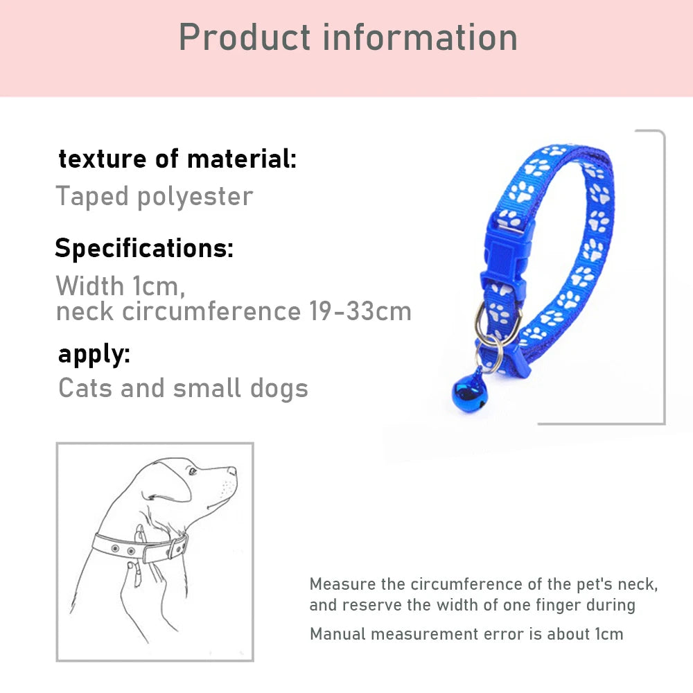 Pet Collar With Bell and footprint image