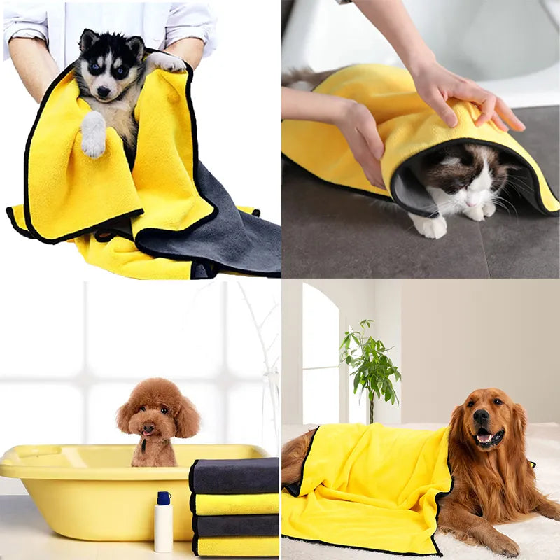 Quick-drying Dog and Cat Towels Soft Absorbent Towels