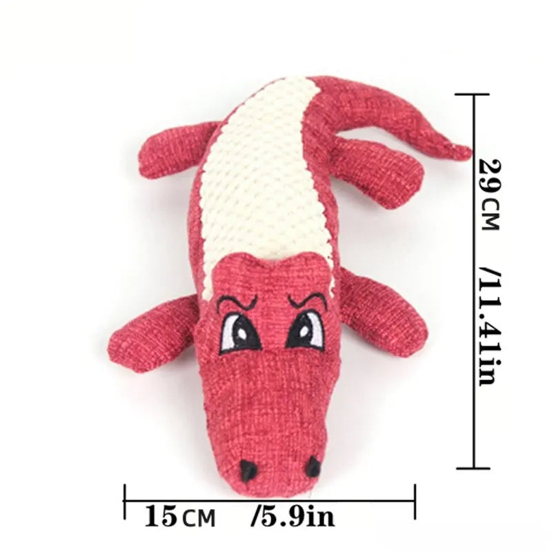Interactive Plush Alligator Pet Toy