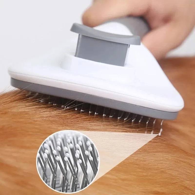 Self Cleaning De-matting Pet Hair Remover Brush For Dogs and Cats