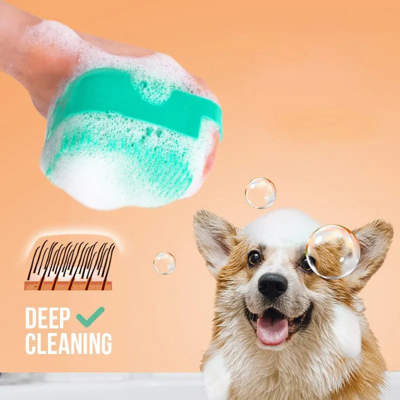 Dog and Cat Bath Massage Gloves - Silicone Soft Brush
