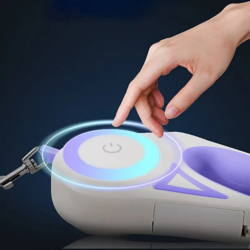 LED Flashlight Pet Leash Retractable