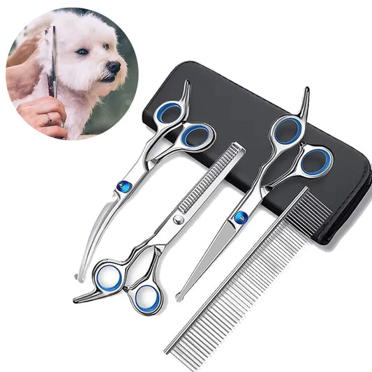 Professional Stainless Steel Pet Grooming Scissors Round Hea