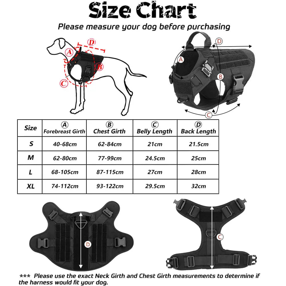 Large Dog Harness And Leash Set - Training Walking Vest