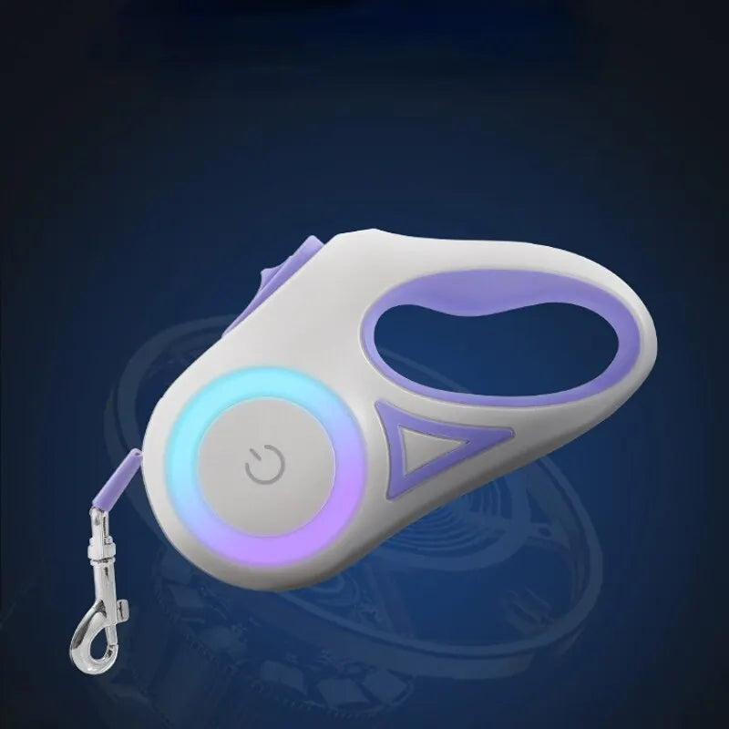 LED Flashlight Pet Leash Retractable