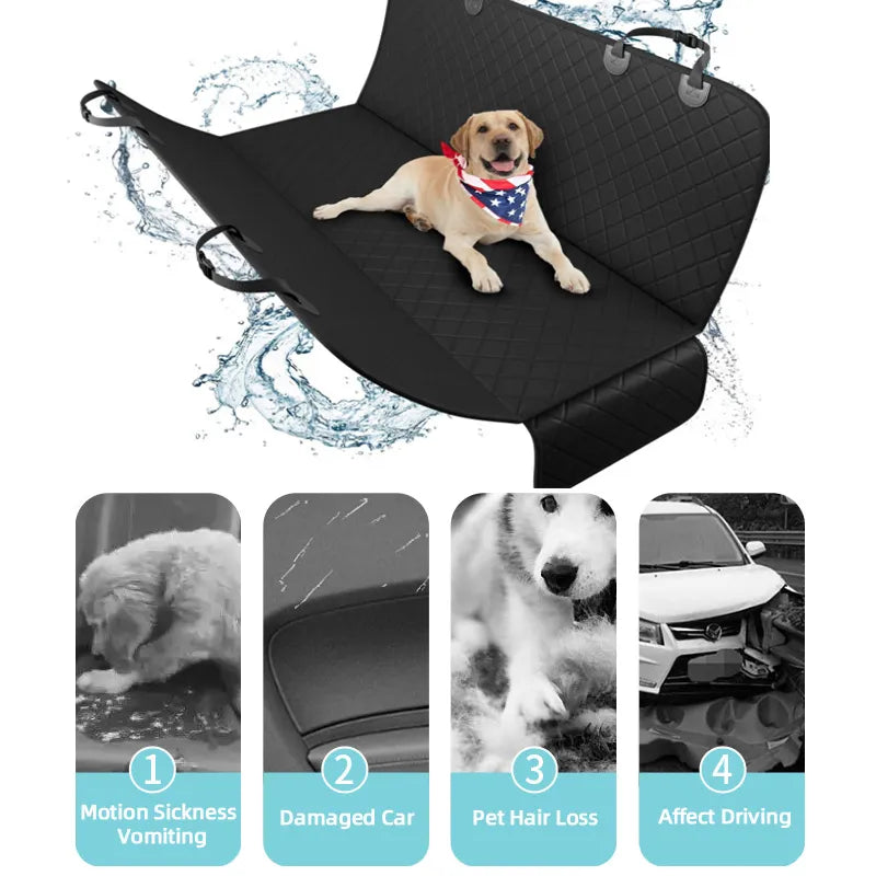 Waterproof Dog Car Seat Cover - Fully Washable - Secure and Comfortable