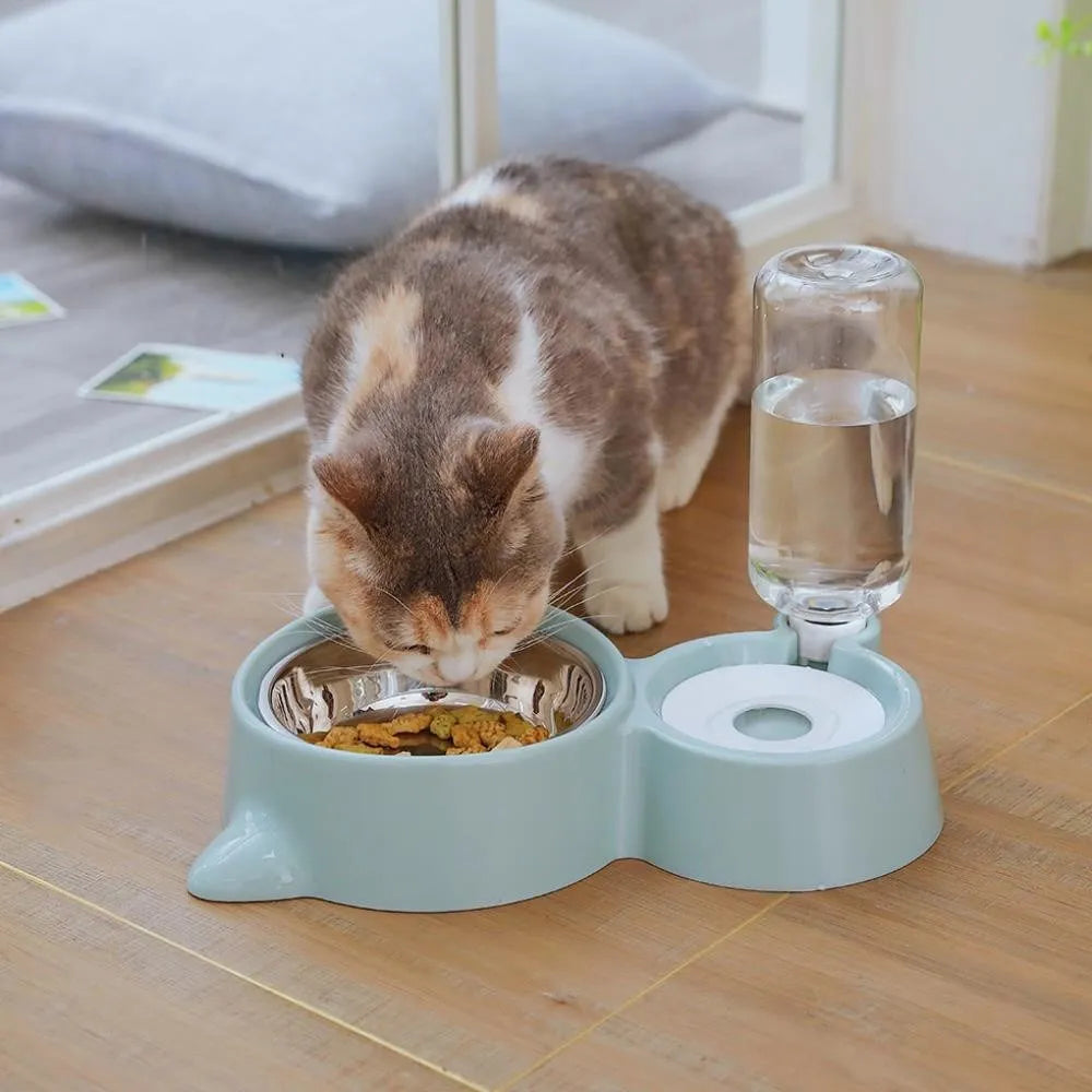 New Automatic 2-in-1 Cat/Dog Bowl Water Dispenser